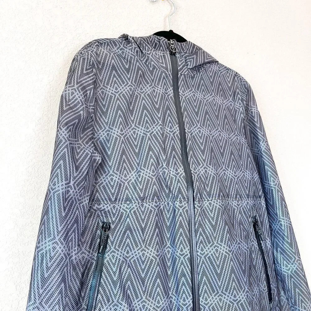 Ivivva Girls' Gray Geometric Rain Jacket